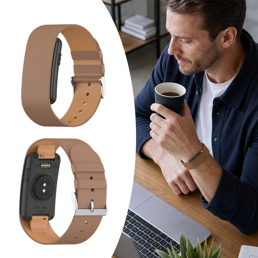 Leather Strap Quick Release - ガーミン CIRQA レザーリストバンド 耐久性のあるソフトループ 交換用ストラップ クイックリリース