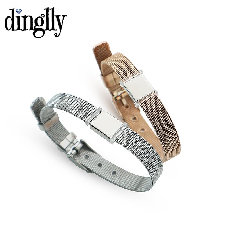 Dinglly-ステンレススチールメッシュブレスレット,10 - Mesh Strap Metal のレビューと価格