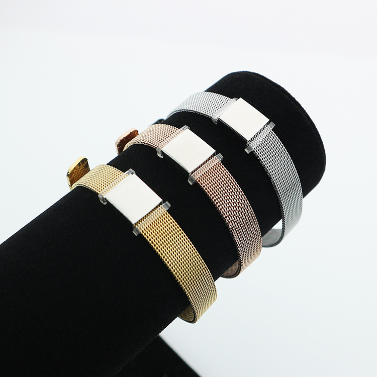 Dinglly-ステンレススチールメッシュブレスレット,10 - Mesh Strap Metal のレビューと価格