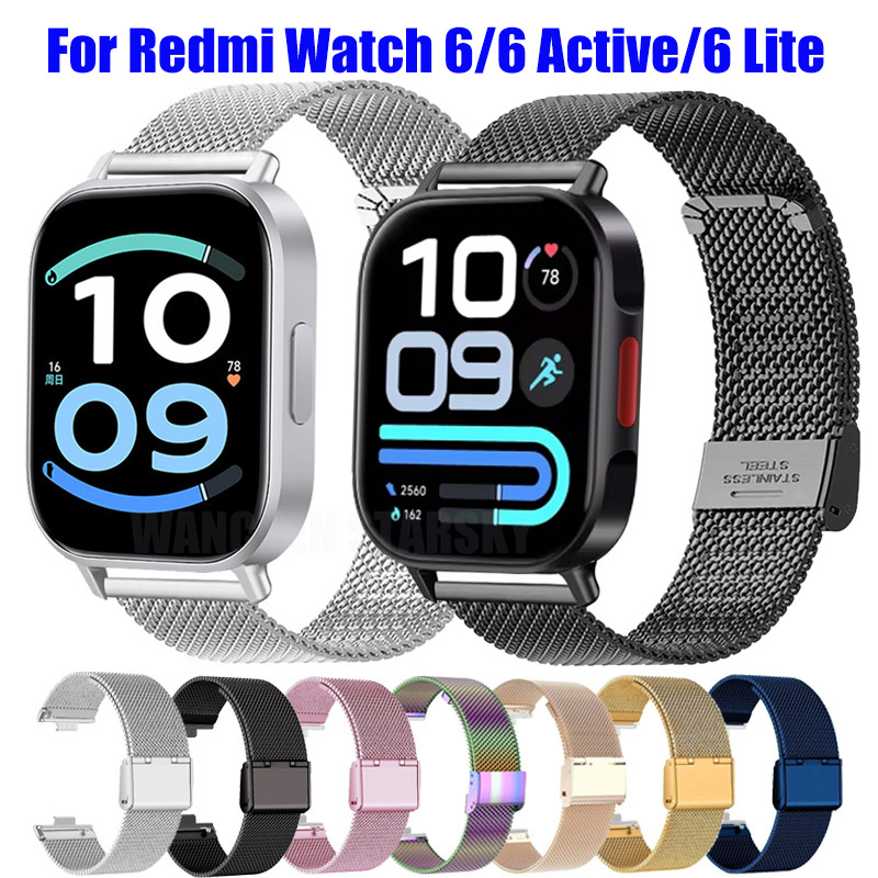 Redmi Watch 6 Active/6 Lite用メッ - Mesh Strap Metal のレビューと価格