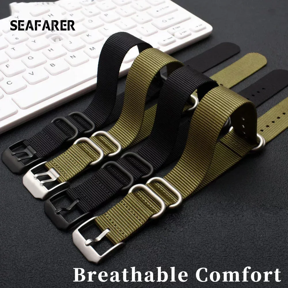 男性用ナイロンウォッチストラップ,防水腕時計バンド,ルミノッ - Perlon Strap Woven のレビューと価格